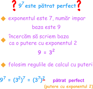 Orice număr natural care poate fi scris ca o putere cu exponentul par este pătrat perfect. Exemplu 2
