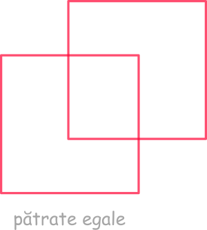 Desenăm cubul: desenăm două pătrate egale