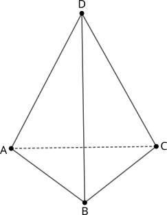 Aria totală a tetraedrului regulat, aria triunghiului echilateral