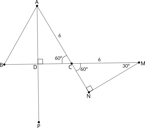 Triunghi echilateral, triunghi dreptunghic cu unghi de 30 de grade, triunghiuri congruente, cazul latură-unghi-latură