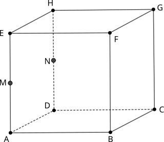 Volumul cubului, distanța de la un punct la un plan